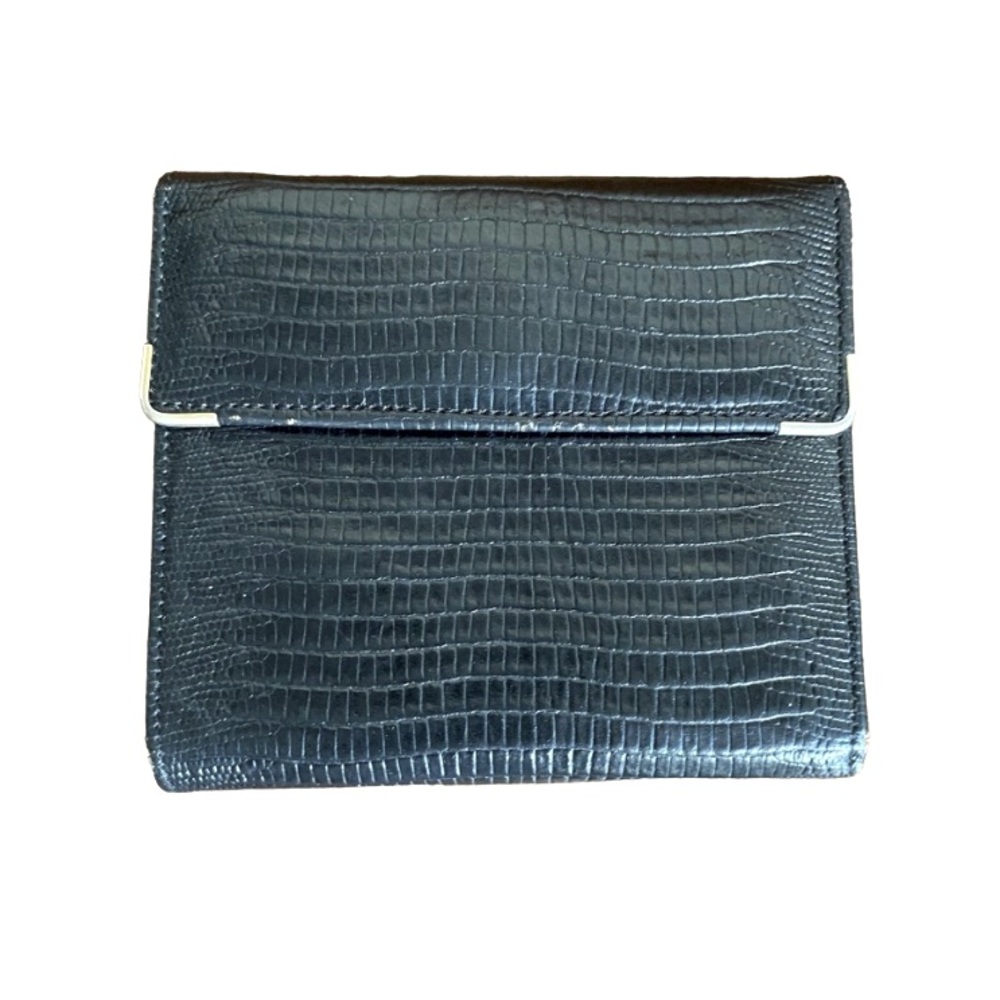 ST. THOMAS Women’s Black Leather Tri-Fold Wallet